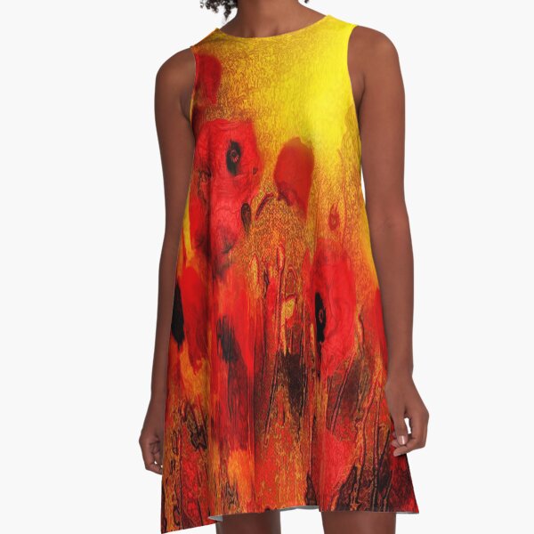 Poppy reverie A-Line Dress