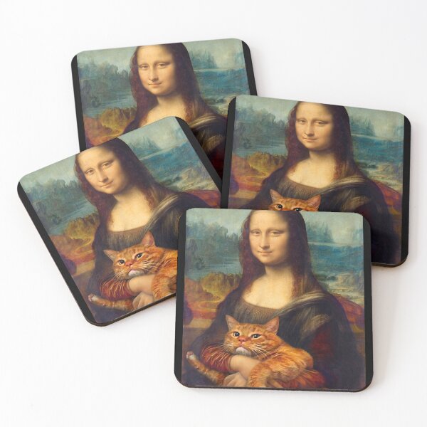 Item preview, Mona Lisa + Cat T-Shirt T-Shirt designed and sold by LENOWLAND.
