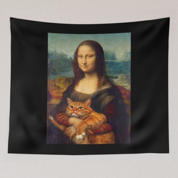 Item preview, Mona Lisa + Cat T-Shirt T-Shirt designed and sold by LENOWLAND.