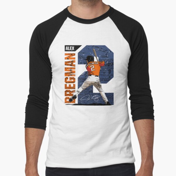  Alex Bregman 3/4 Sleeve T-Shirt (Baseball Tee, X-Small,  Indigo/Ash) - Alex Bregman Stripes O : Sports & Outdoors