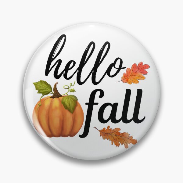 Item preview, Hello Fall - Autumn, Pumpkin, Twig and Leaves designed and sold by MyArt23.