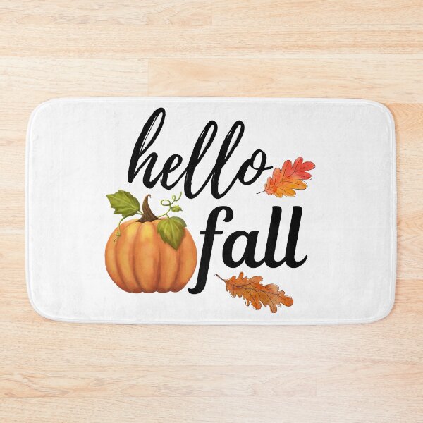 Item preview, Hello Fall - Autumn, Pumpkin, Twig and Leaves designed and sold by MyArt23.