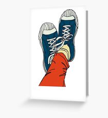colored pattern gym shoes Greeting Card