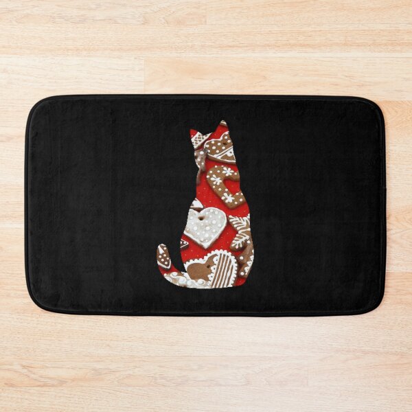 Item preview, Cat in ginger bread, Christmas, Cat silhouette, collage, Willow Days designed and sold by avit1.