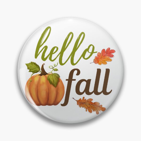 Item preview, Hello Fall - Autumn, Pumpkin, Twig and Leaves designed and sold by MyArt23.