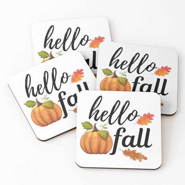 Item preview, Hello Fall - Autumn, Pumpkin, Twig and Leaves designed and sold by MyArt23.