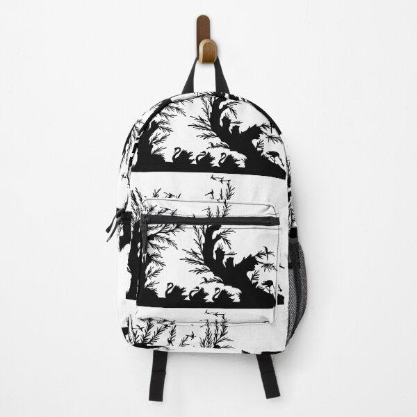 Item preview, Fairytale Germany romance swans forest hunting birds ravens silhouette black designed and sold by G-M-Designs.
