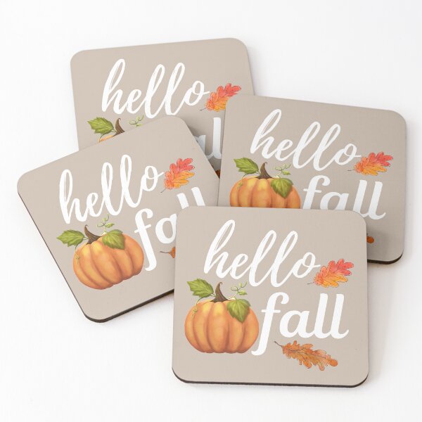 Item preview, Hello Fall - Autumn, Pumpkin, Twig and Leaves designed and sold by MyArt23.
