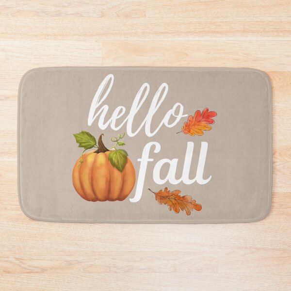 Item preview, Hello Fall - Autumn, Pumpkin, Twig and Leaves designed and sold by MyArt23.