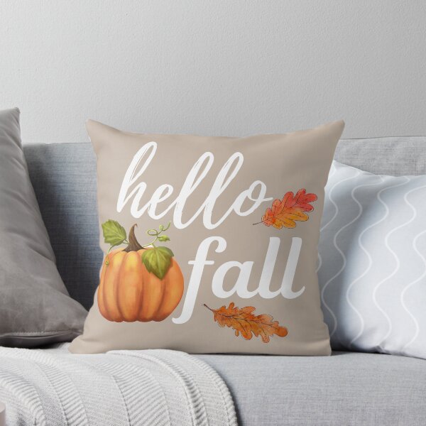 Item preview, Hello Fall - Autumn, Pumpkin, Twig and Leaves designed and sold by MyArt23.