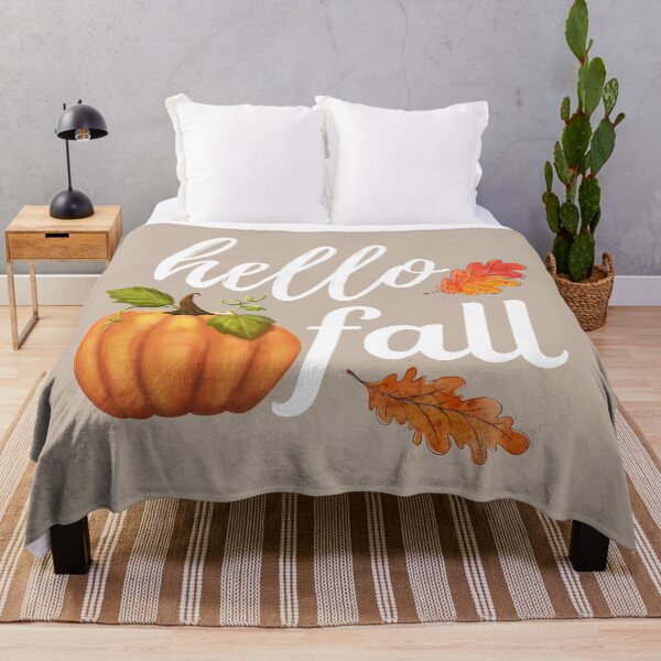 Item preview, Hello Fall - Autumn, Pumpkin, Twig and Leaves designed and sold by MyArt23.