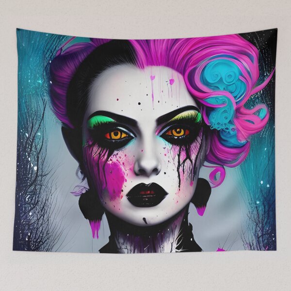 Item preview, Painted Goth Girl designed and sold by GothicArtistry.