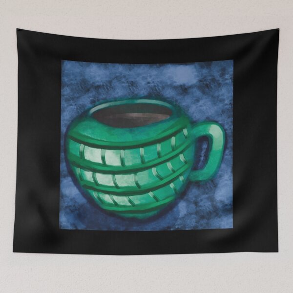 Item preview, Emerald Blue Coffee Mug Illustration designed and sold by ZaraRoza.