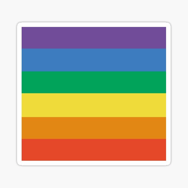 Thin Rainbow Line Sticker for Sale by JillianLaManna