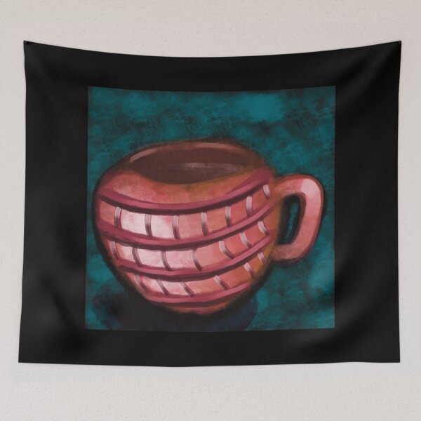 Item preview, Orange Turquoise Coffee Mug Illustration designed and sold by ZaraRoza.