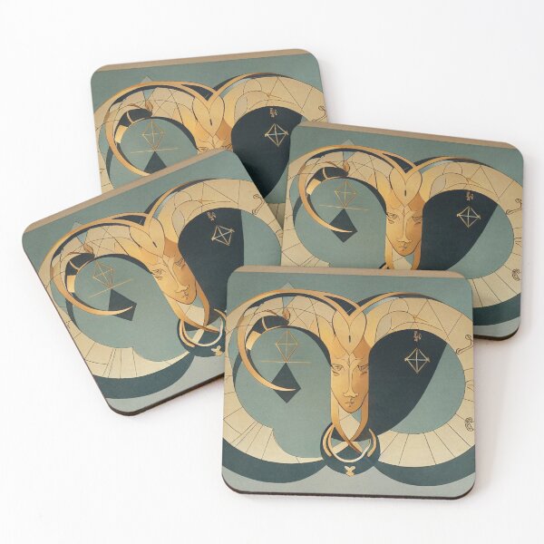 Item preview, A sign for Aries in Art Deco style designed and sold by apprenticebk.