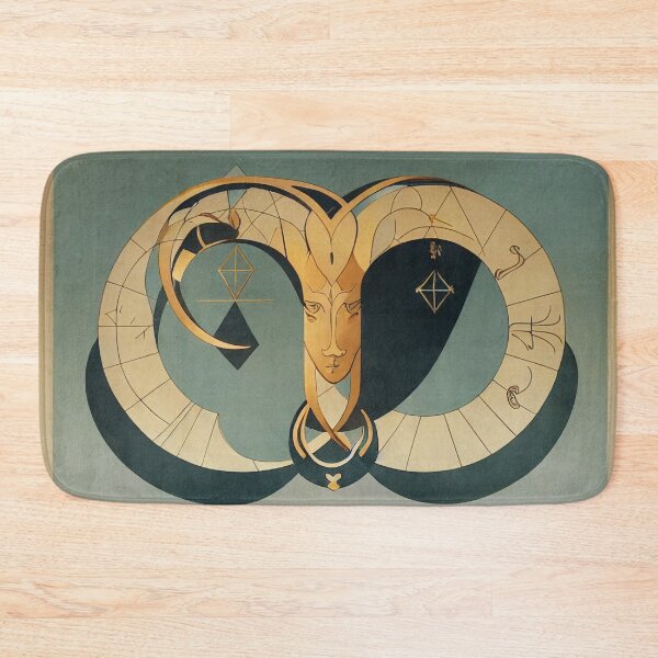 Item preview, A sign for Aries in Art Deco style designed and sold by apprenticebk.