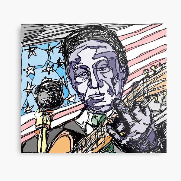 Lead Belly-Colour Metal Print