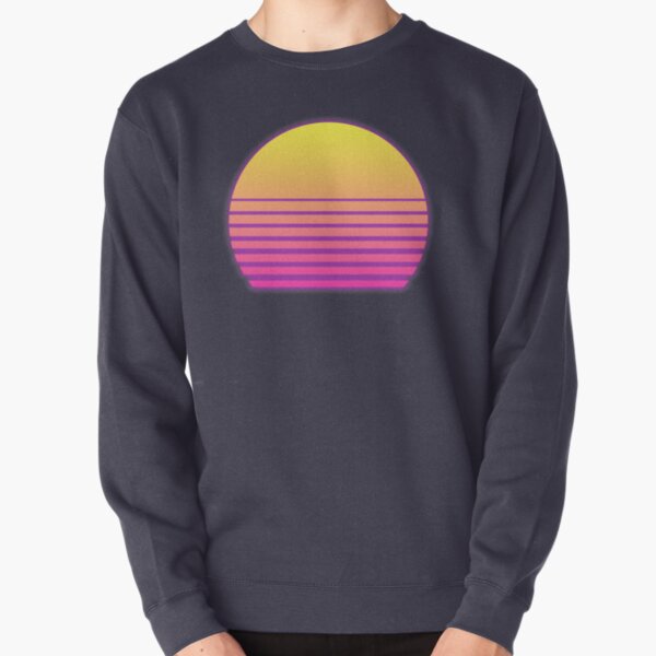 Synthwave Sun Pullover Sweatshirt