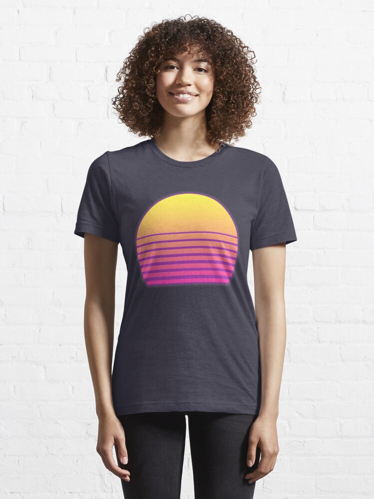 Alternate view of Synthwave Sun Essential T-Shirt