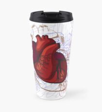 drawing of the heart, anatomical Travel Mug