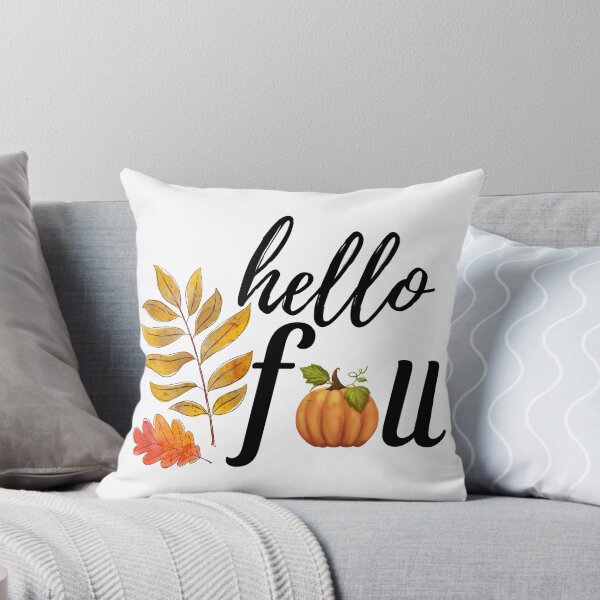 Item preview, Hello Fall - Autumn, Pumpkin, Twig and Leaves designed and sold by MyArt23.