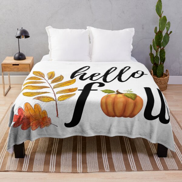 Item preview, Hello Fall - Autumn, Pumpkin, Twig and Leaves designed and sold by MyArt23.