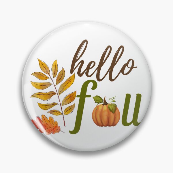 Item preview, Hello Fall - Autumn, Pumpkin, Twig and Leaves designed and sold by MyArt23.