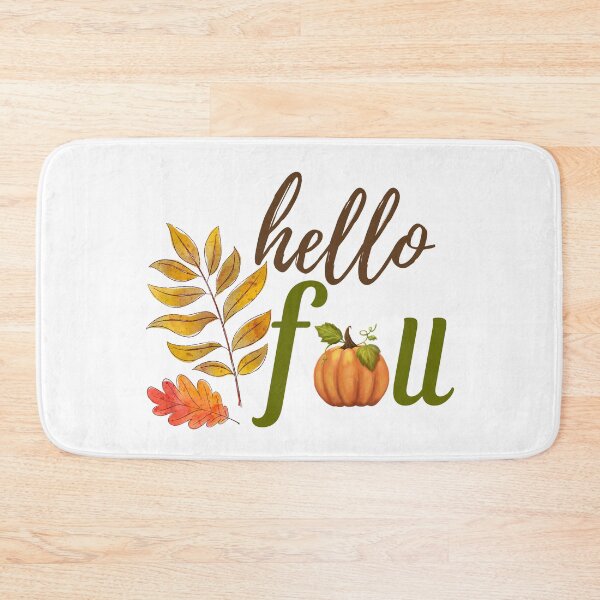 Item preview, Hello Fall - Autumn, Pumpkin, Twig and Leaves designed and sold by MyArt23.