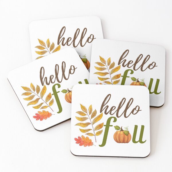 Item preview, Hello Fall - Autumn, Pumpkin, Twig and Leaves designed and sold by MyArt23.