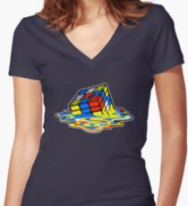 Building the Cube Women's Fitted V-Neck T-Shirt