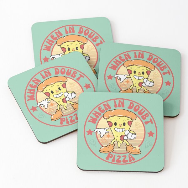 Item preview, When in doubt pizza - retro pizza logo designed and sold by yoshra.