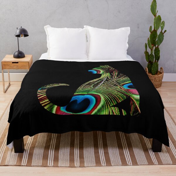 Item preview, Cat in peacock pattern, Cat silhouette, collage, Willow Days designed and sold by avit1.
