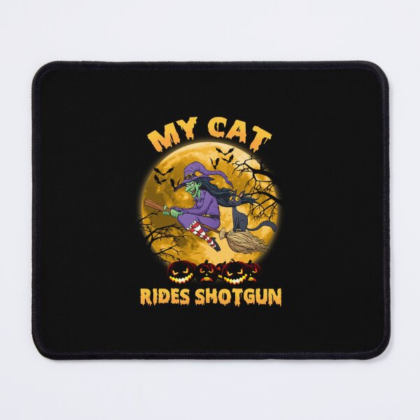 Item preview, My Cat Rides Shotgun Halloween Cat Witch Pumpkin designed and sold by oswaldcoccoh.