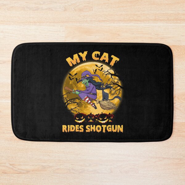 Item preview, My Cat Rides Shotgun Halloween Cat Witch Pumpkin designed and sold by oswaldcoccoh.