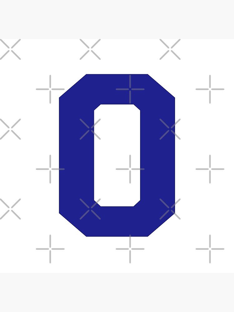 "Number 0, Blue zero, Sports number zero" Art Print for Sale by