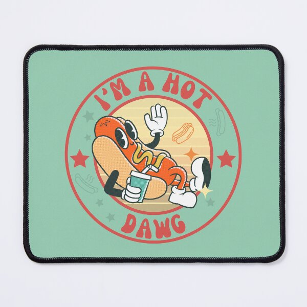 Item preview, I'm a hot dawg - funny retro hotdog pun designed and sold by yoshra.