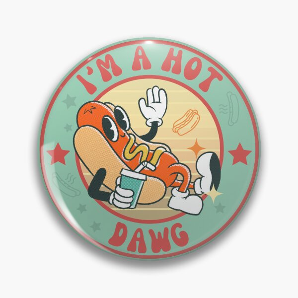 Item preview, I'm a hot dawg - funny retro hotdog pun designed and sold by yoshra.