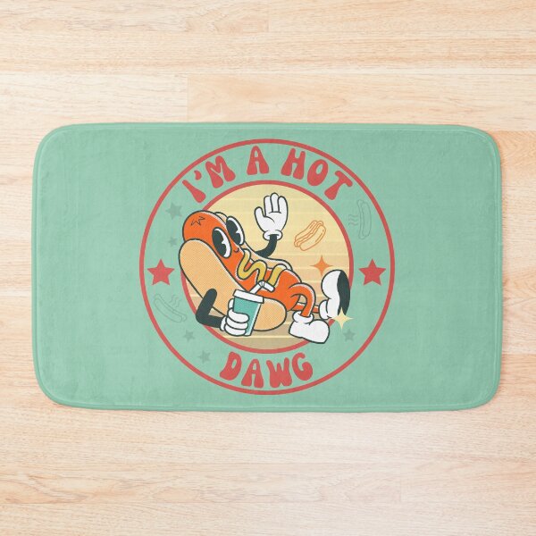 Item preview, I'm a hot dawg - funny retro hotdog pun designed and sold by yoshra.
