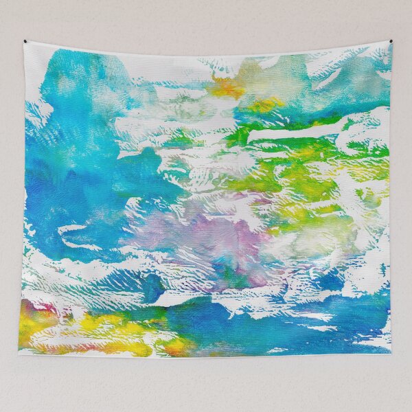 Item preview, Algae and Aqua - Abstract Painting  designed and sold by AnanasArt.