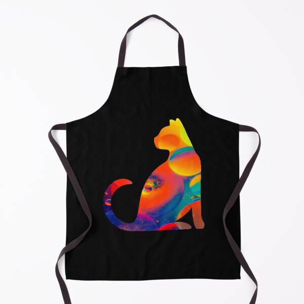 Artikelvorschau, Katze in buntem Muster, Katzensilhouette, Collage, Willow Days entworfen und verkauft von avit1.