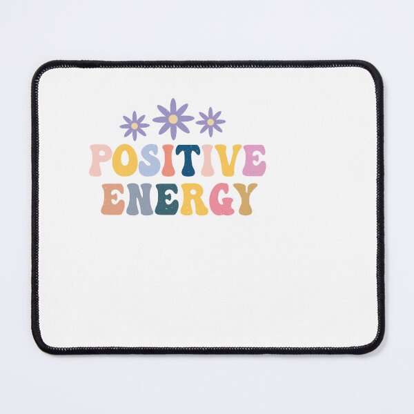 Item preview,  COLORFUL HIPPIE  FLORAL QUOTE " POSITIVE ENERGY" AND PSYCHEDILIC COLORS ESSENTIAL TSHIRT designed and sold by GhostAmine.