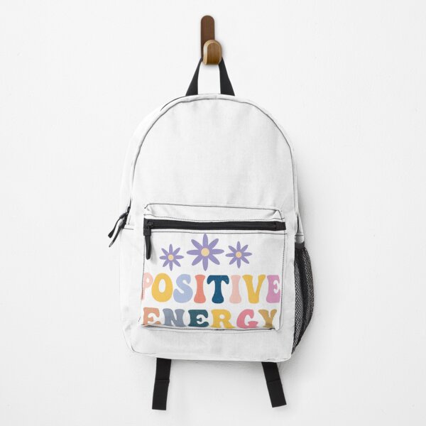 Item preview, COLORFUL HIPPIE FLORAL QUOTE " POSITIVE ENERGY" AND PSYCHEDILIC COLORS ESSENTIAL TSHIRT designed and sold by GhostAmine.