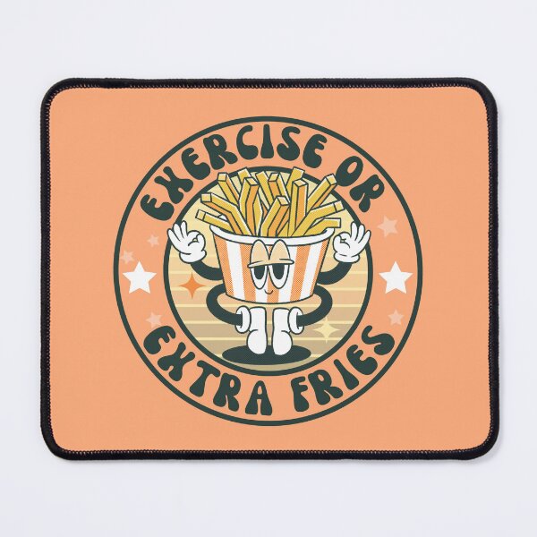 Item preview, Exercise or extra fries? - funny retro French fries pun designed and sold by yoshra.