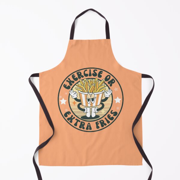 Item preview, Exercise or extra fries? - funny retro French fries pun designed and sold by yoshra.