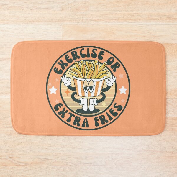 Item preview, Exercise or extra fries? - funny retro French fries pun designed and sold by yoshra.