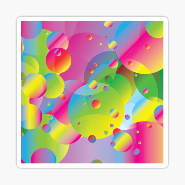 Rainbow Color Bubbles Sticker for Sale by serapika