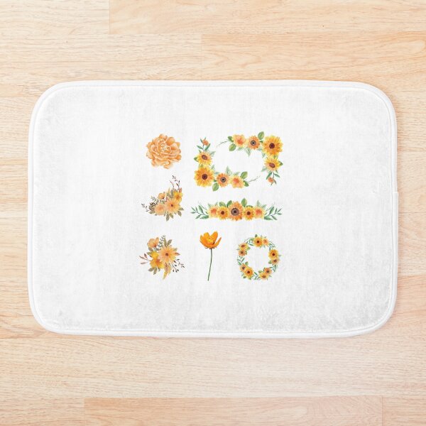 Artikelvorschau, Orange Blumen Sonnenschein (8 Stück) entworfen und verkauft von CadoDoca.