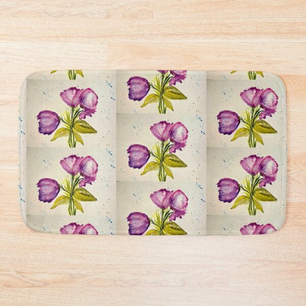 Item preview, Bright purple flowers  designed and sold by watercolorsLiz.