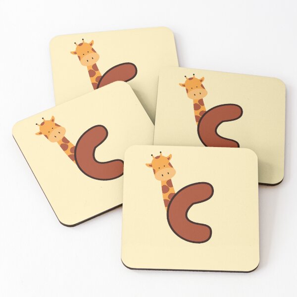 Item preview, Giraffe Monogram Letter C designed and sold by Lyssarien.